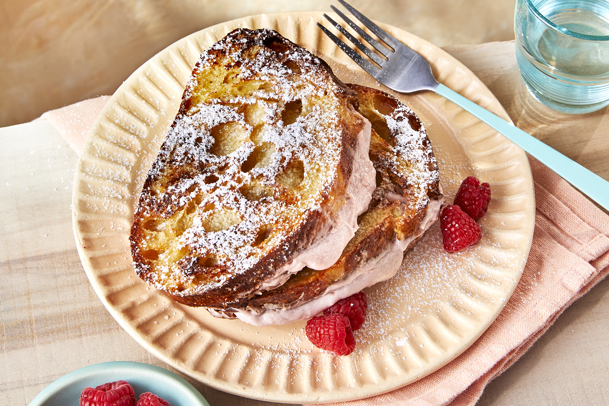 Raspberry Cheesecake Stuffed French Toast